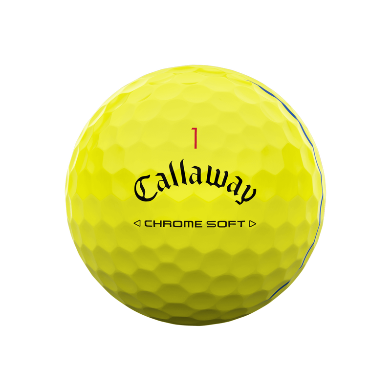 Balles de golf Chrome Soft Triple Track Jaunes - View 3