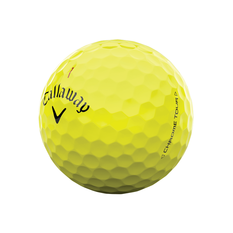 Balles de golf Chrome Tour jaunes - View 2