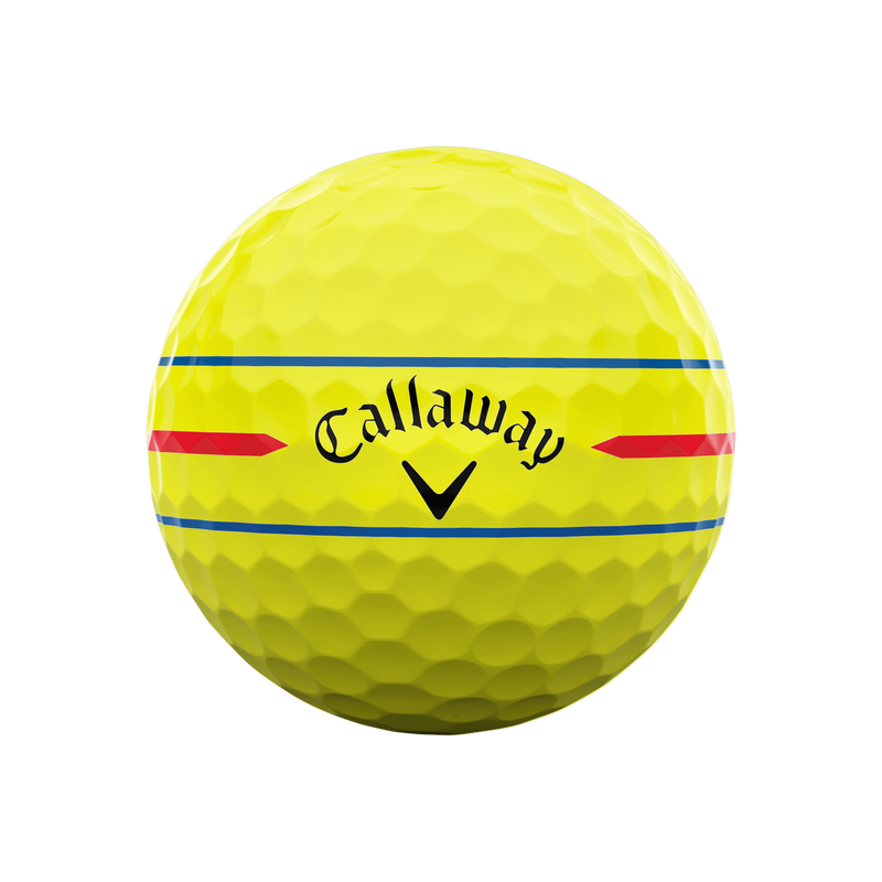 Balles de golf Chrome Soft 360 Triple Track jaunes - View 3