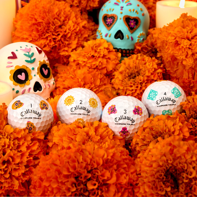 Chrome Tour Día de los Muertos Golf Balls - View 3