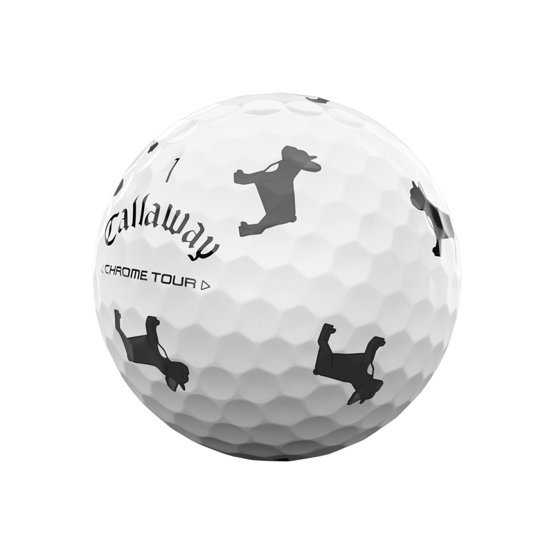 Chrome Tour Small Dogs: Black French Bulldog Golf Balls - View 6